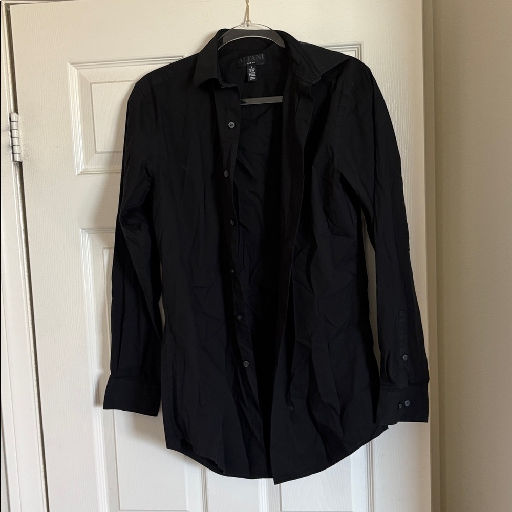 Alfani Classic Black Button-Up Shirt